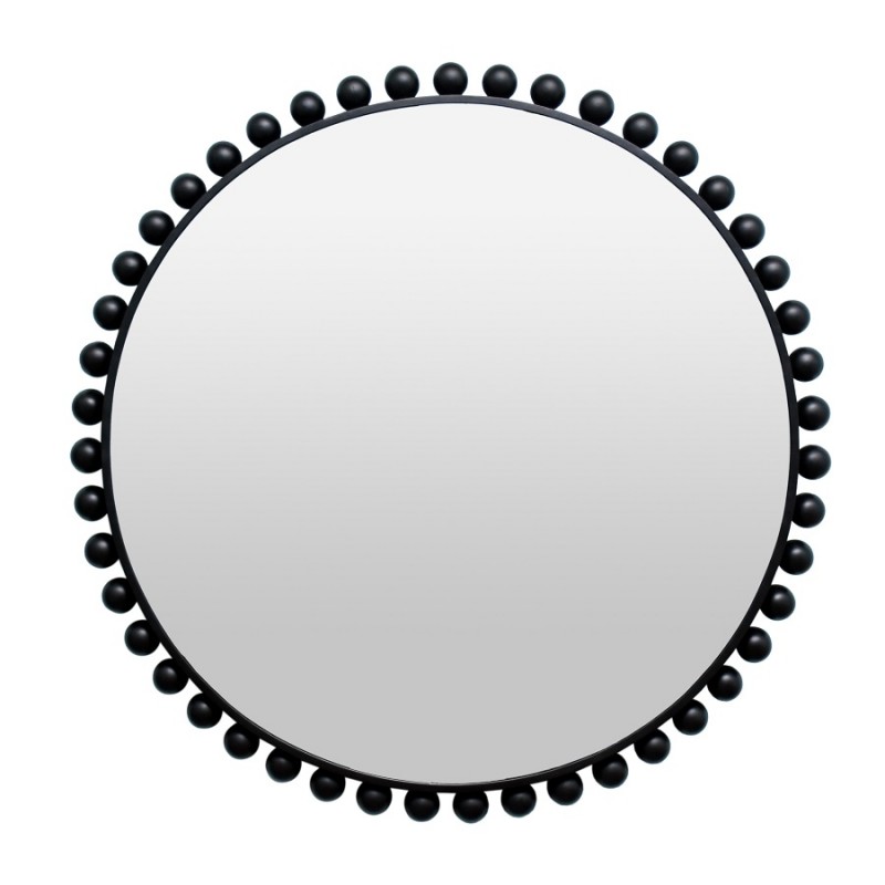 MIRROR BRAZIL ROUND METAL BLACK